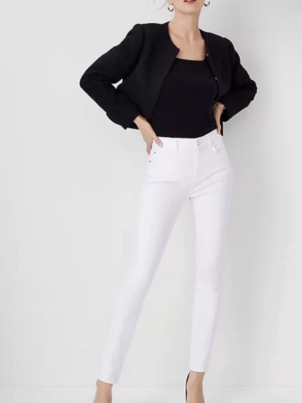 Ann Taylor White Skinny Jeans for Women
